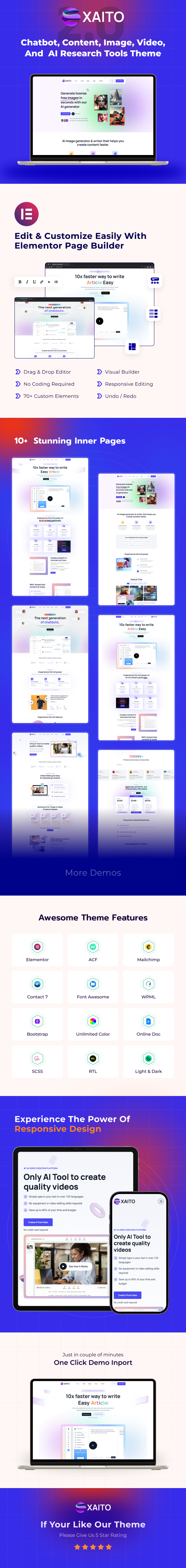 Xaito - AI Application & Generator WordPress Theme